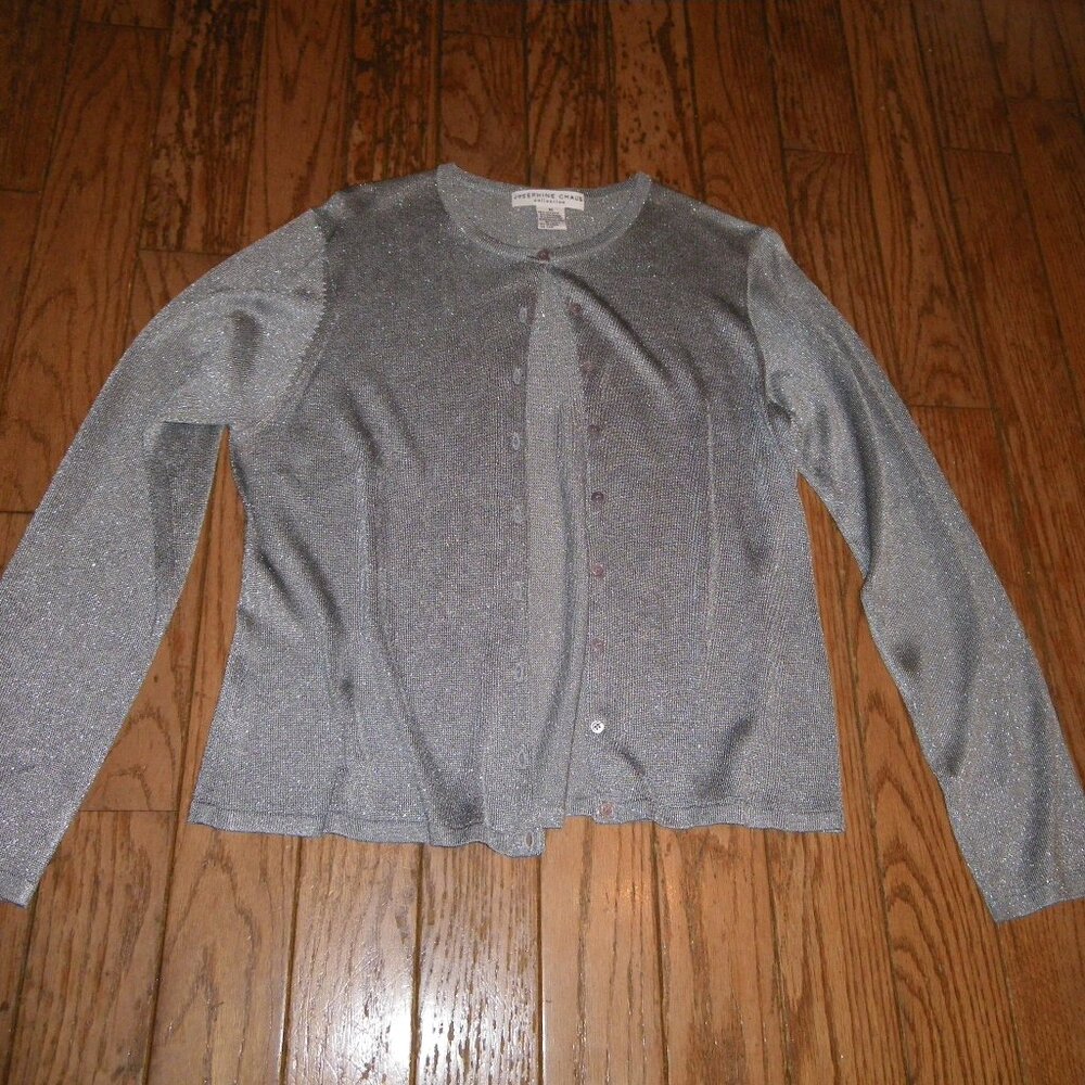 Women's Cardigan Style Sparkly Knit Top